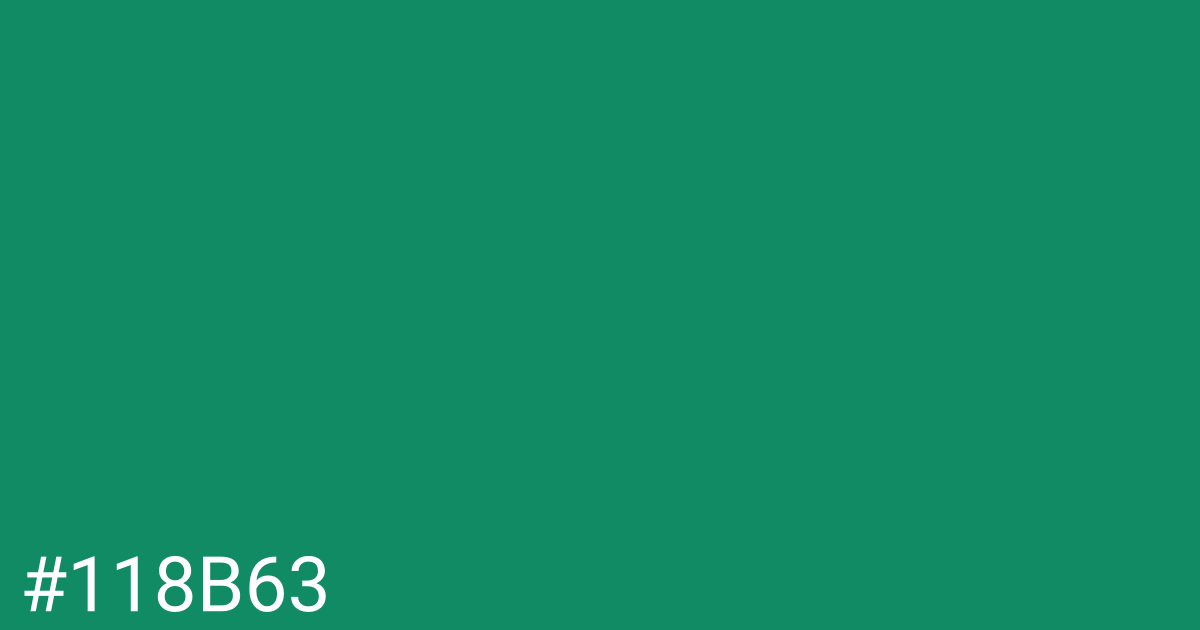 Hex color #118b63 graphic