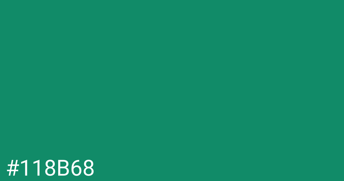 Hex color #118b68 graphic