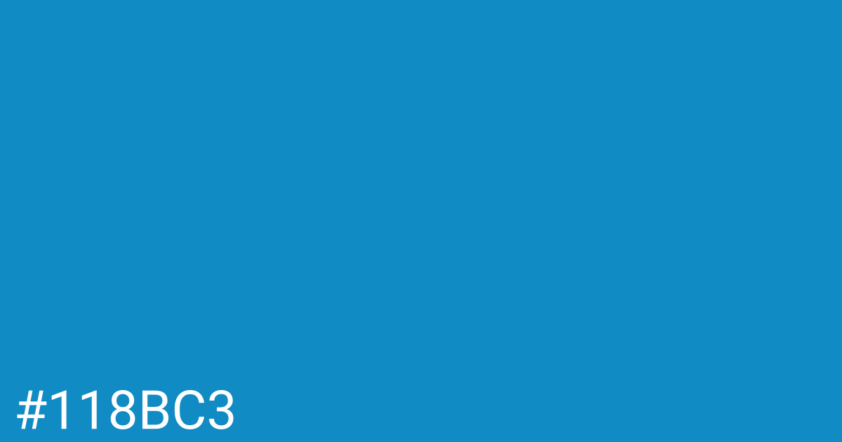 Hex color #118bc3 graphic
