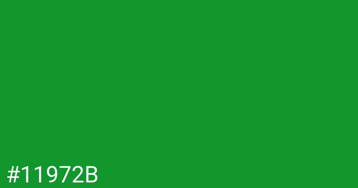 Hex color #11972b graphic