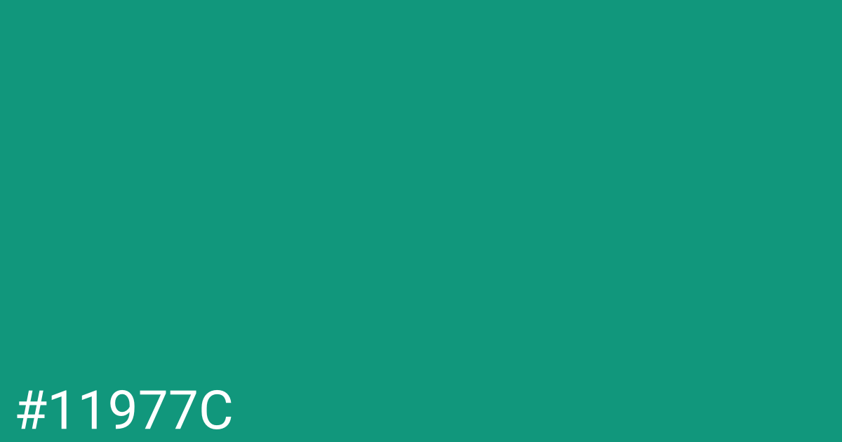 Hex color #11977c graphic