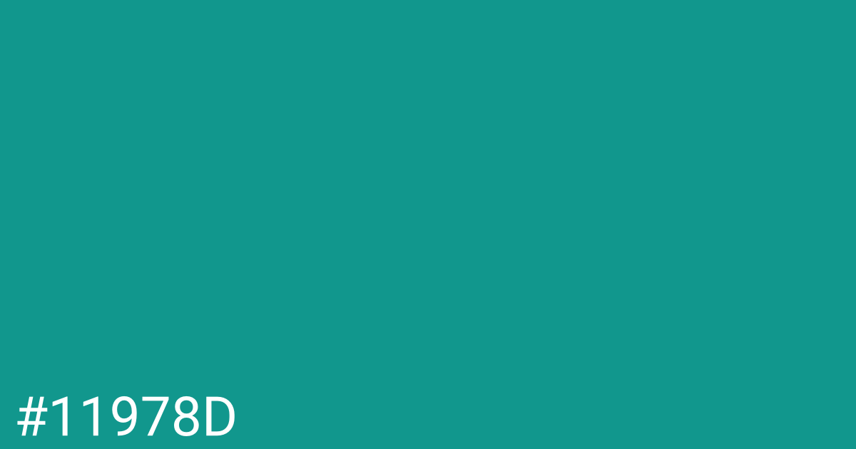 Hex color #11978d graphic