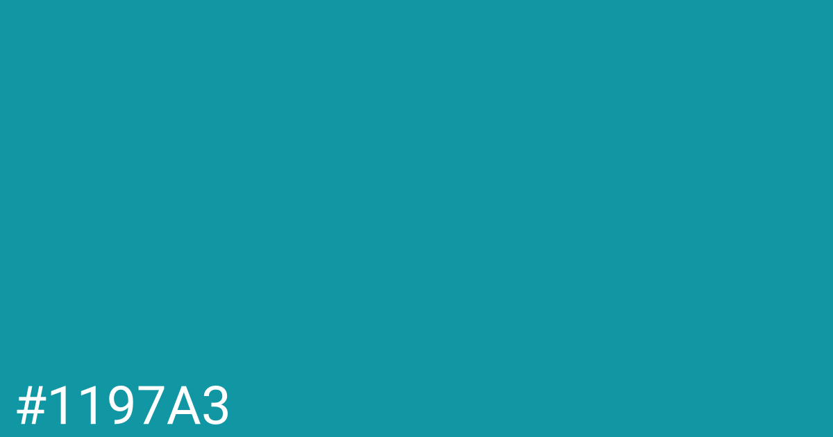 Hex color #1197a3 graphic