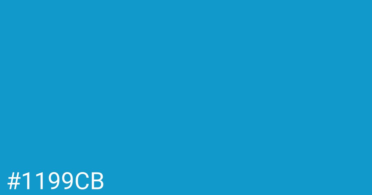 Hex color #1199cb graphic