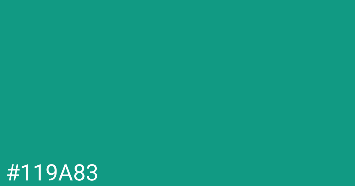 Hex color #119a83 graphic