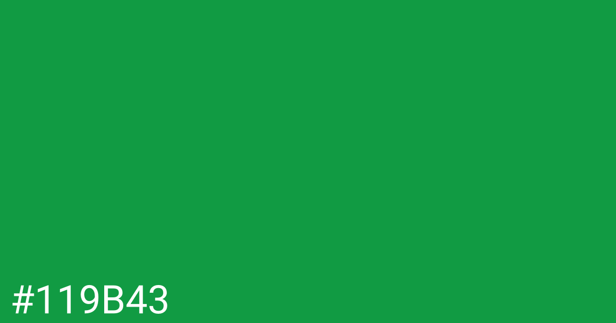 Hex color #119b43 graphic