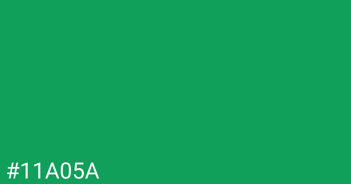 Hex color #11a05a graphic