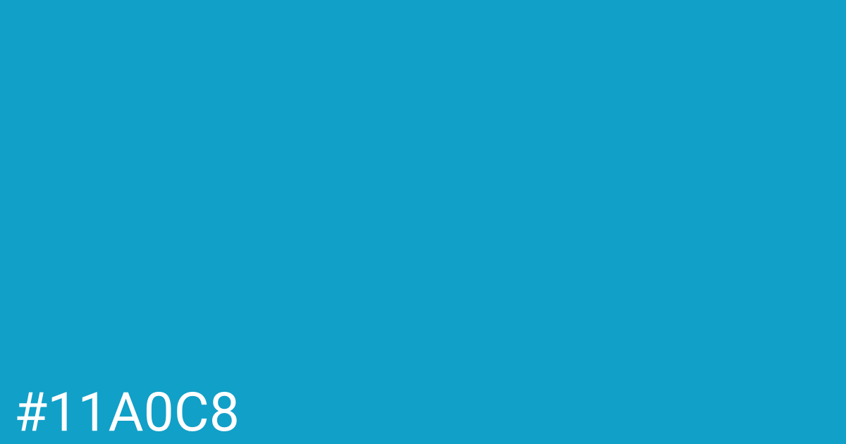 Hex color #11a0c8 graphic
