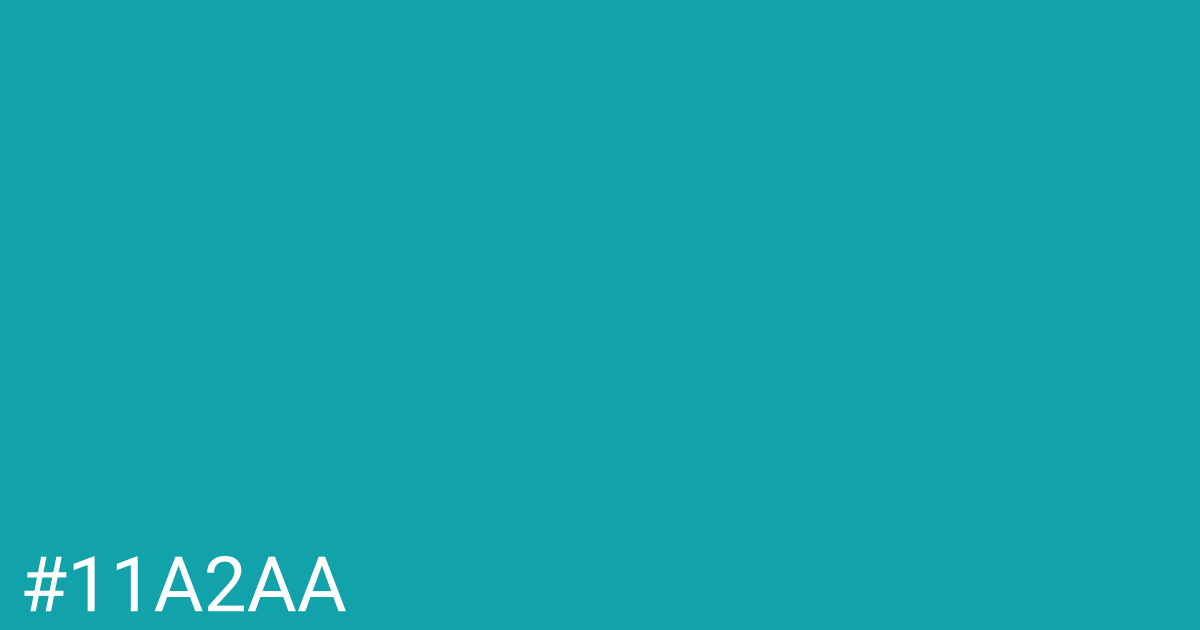 Hex color #11a2aa graphic