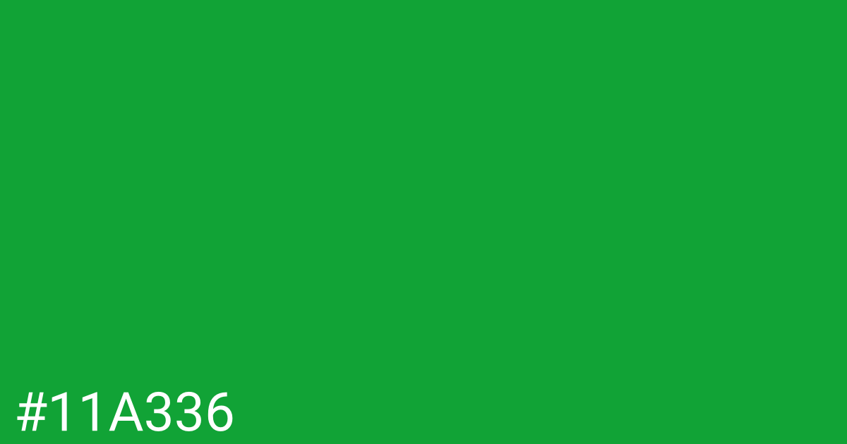 Hex color #11a336 graphic
