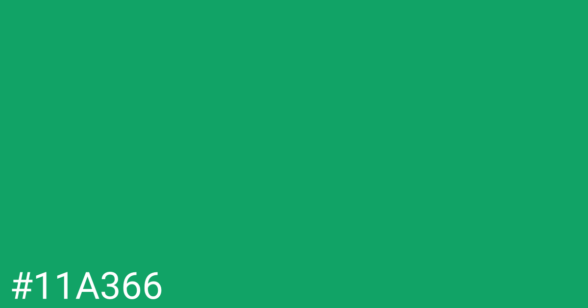 Hex color #11a366 graphic