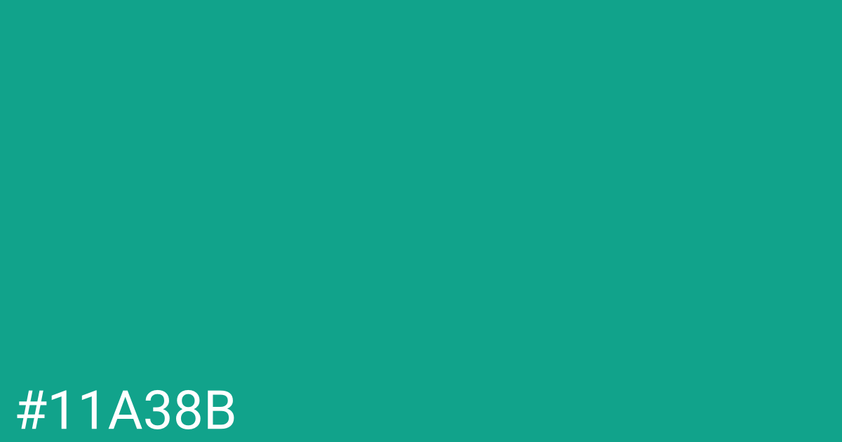 Hex color #11a38b graphic