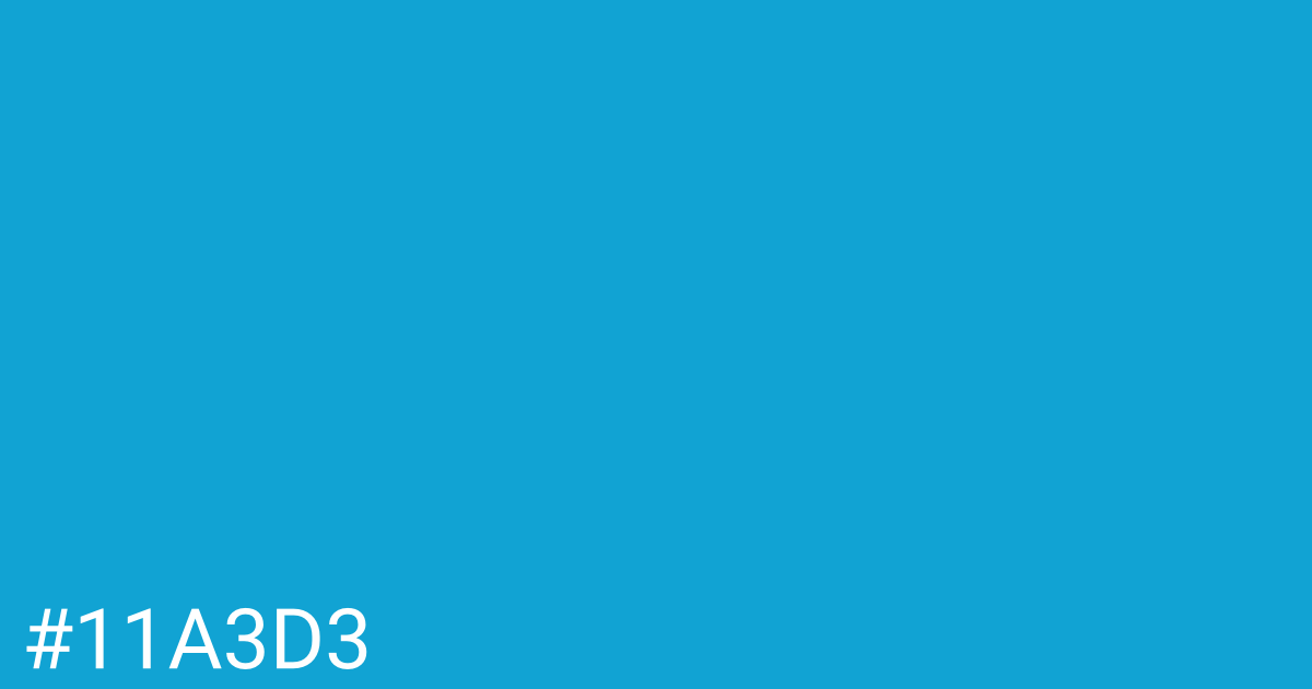Hex color #11a3d3 graphic