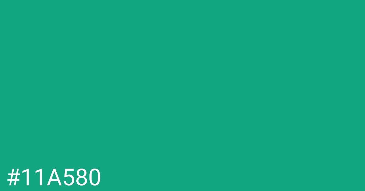 Hex color #11a580 graphic