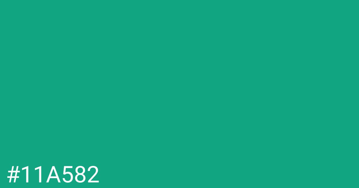 Hex color #11a582 graphic