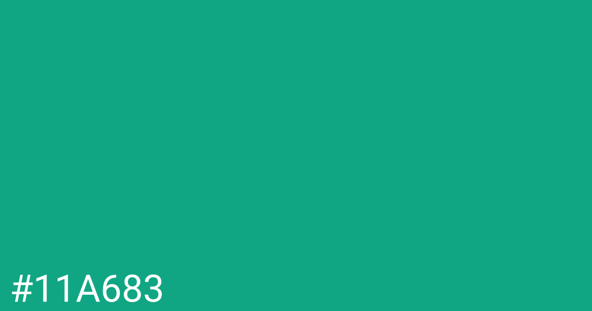 Hex color #11a683 graphic