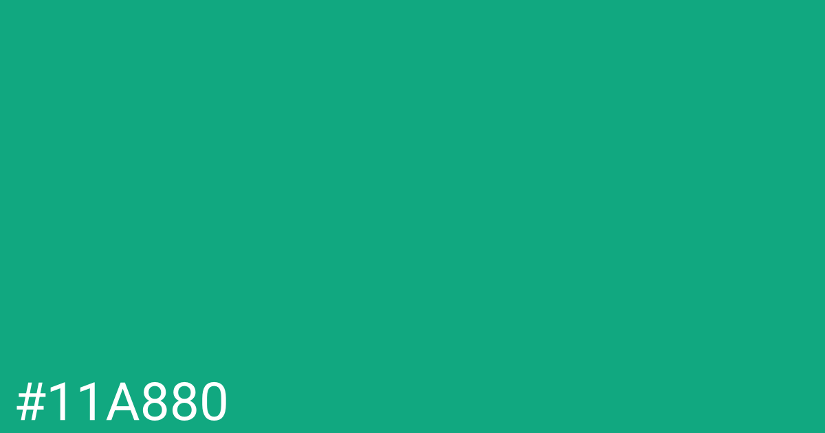 Hex color #11a880 graphic