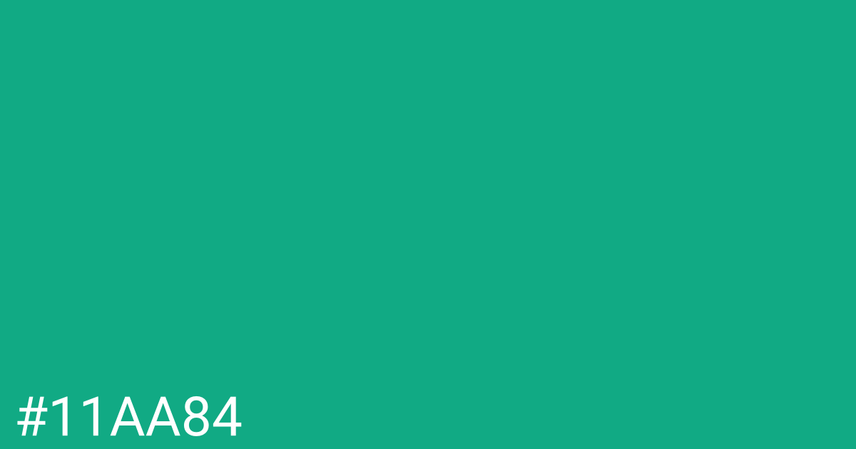 Hex color #11aa84 graphic