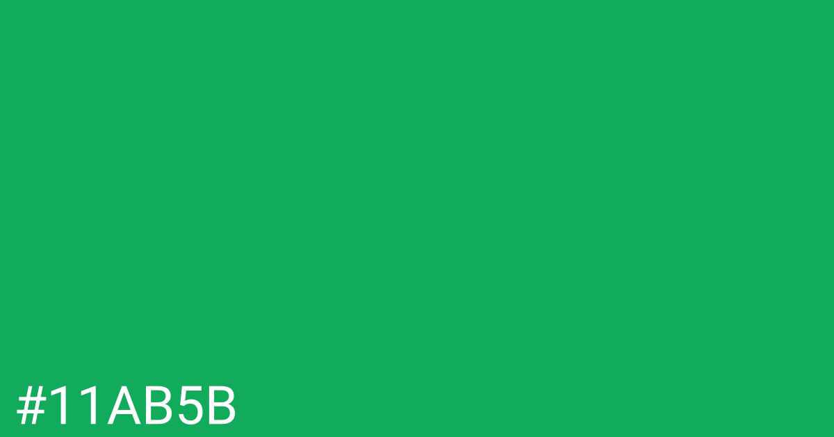 Hex color #11ab5b graphic
