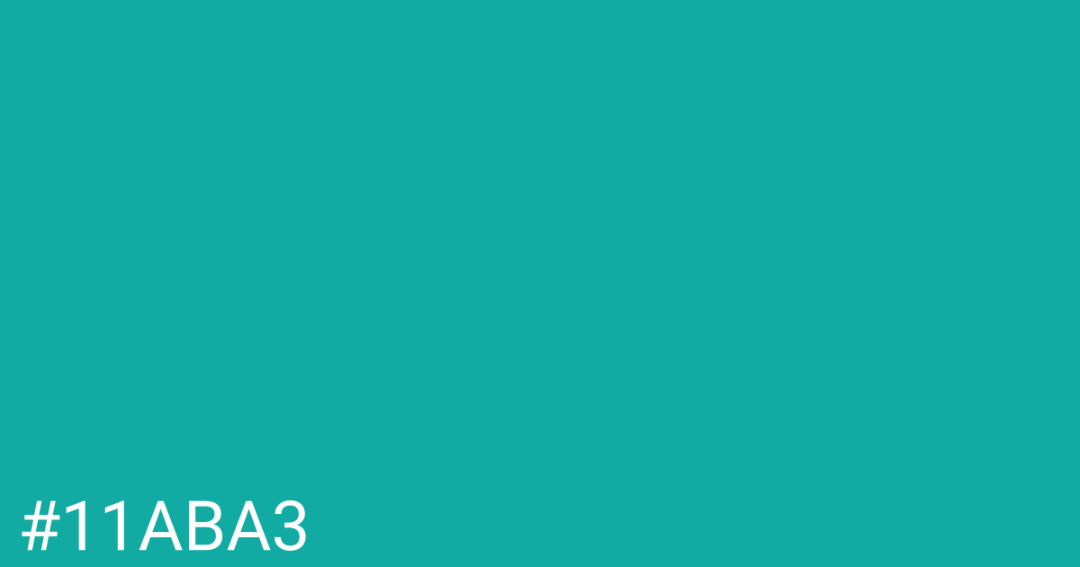 Hex color #11aba3 graphic