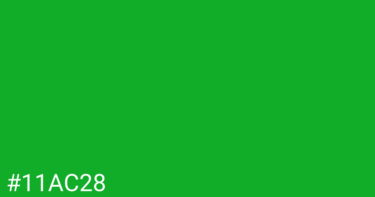 Hex color #11ac28 graphic