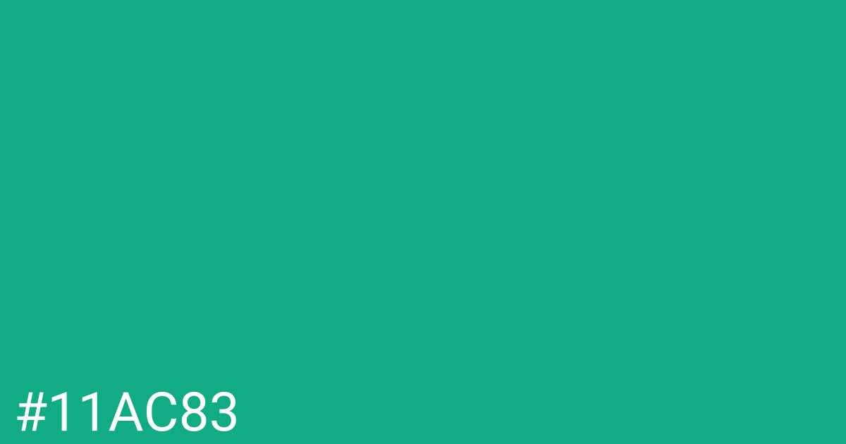 Hex color #11ac83 graphic