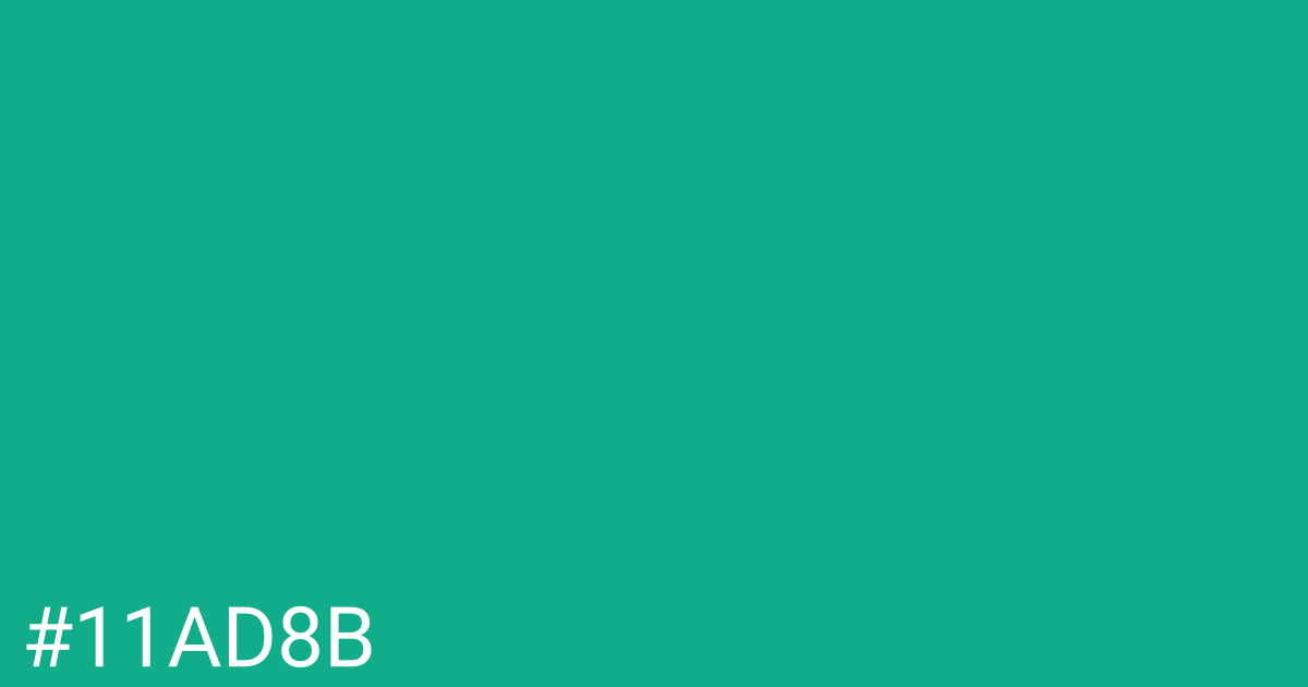 Hex color #11ad8b graphic