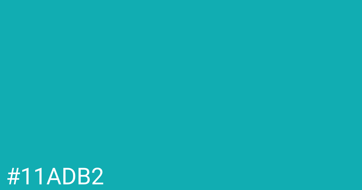 Hex color #11adb2 graphic