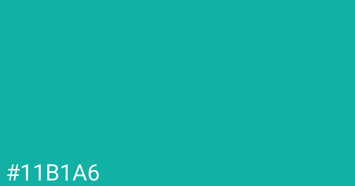 Hex color #11b1a6 graphic