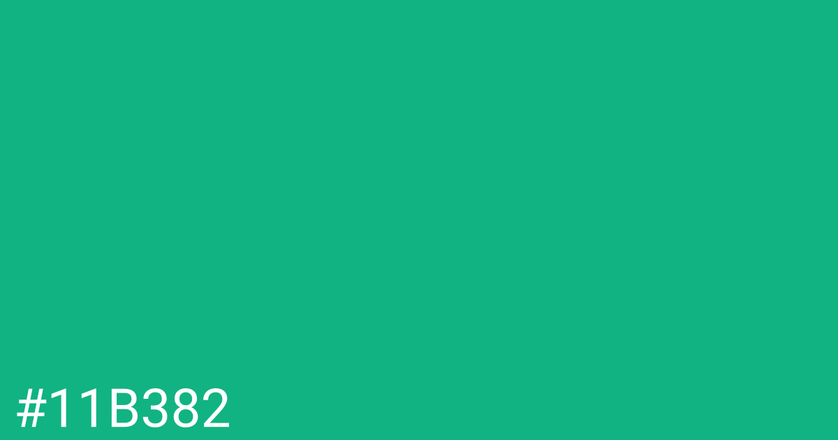 Hex color #11b382 graphic