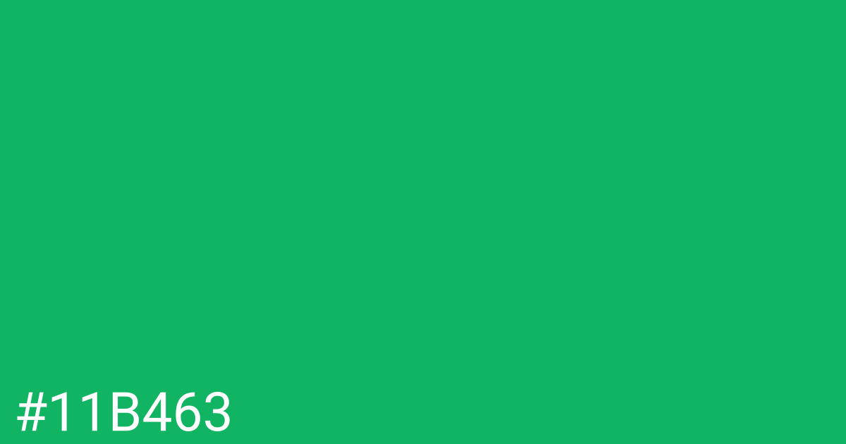 Hex color #11b463 graphic