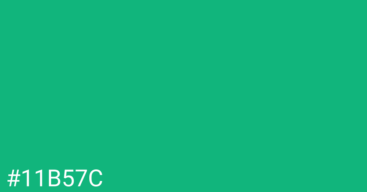 Hex color #11b57c graphic