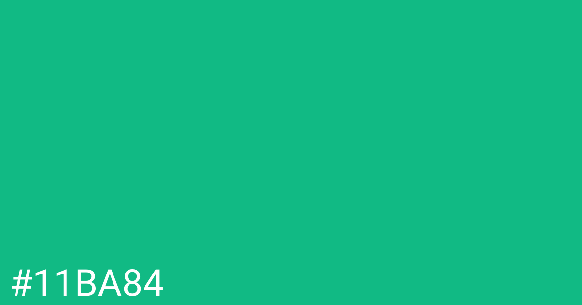 Hex color #11ba84 graphic