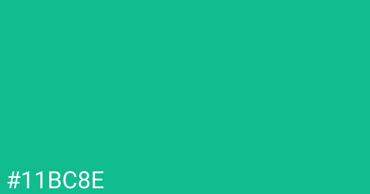 Hex color #11bc8e graphic