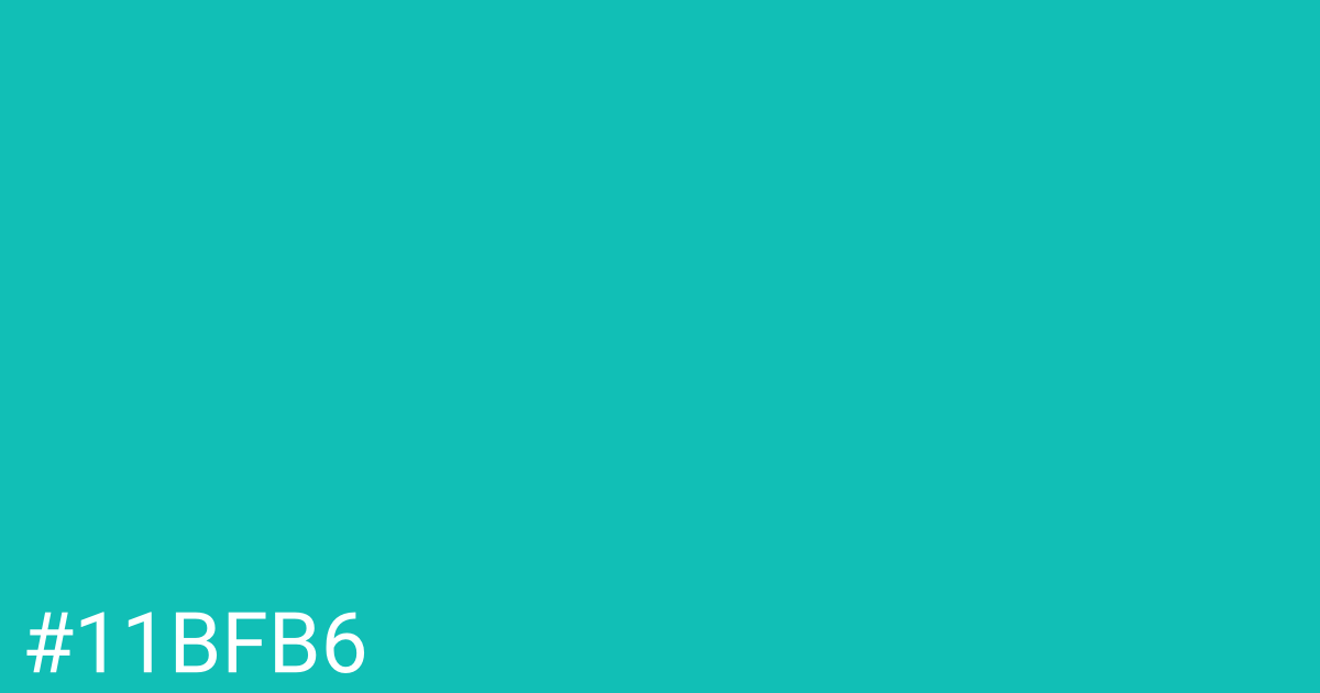 Hex color #11bfb6 graphic