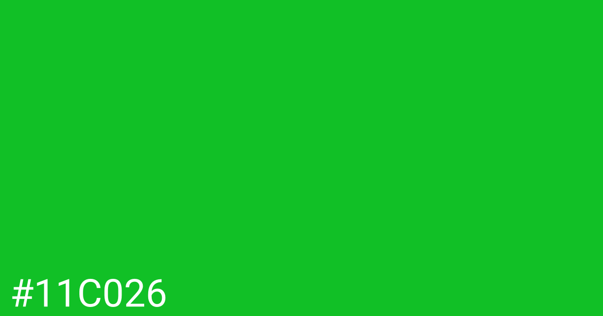 Hex color #11c026 graphic