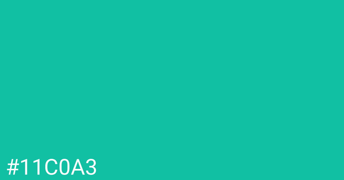 Hex color #11c0a3 graphic