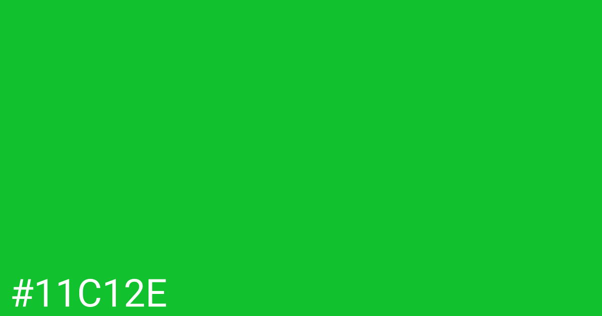 Hex color #11c12e graphic