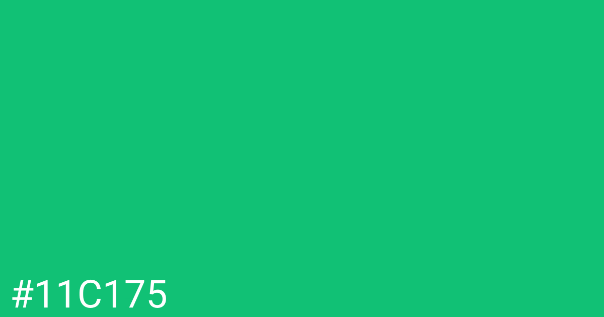 Hex color #11c175 graphic