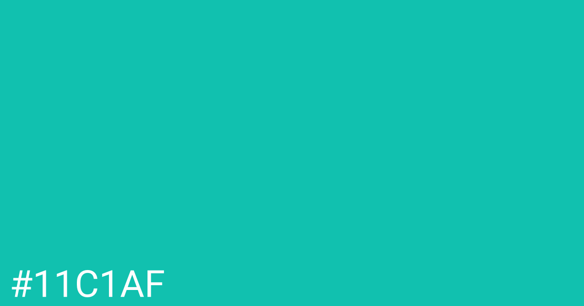 Hex color #11c1af graphic