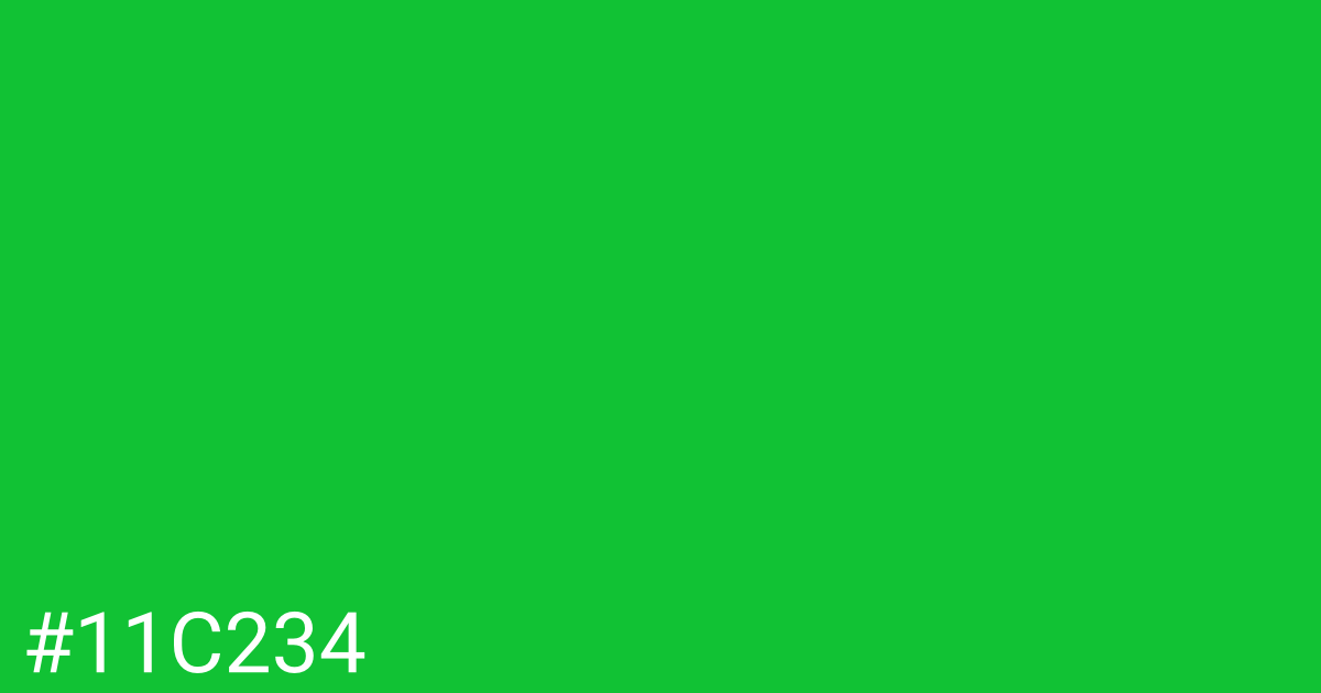 Hex color #11c234 graphic