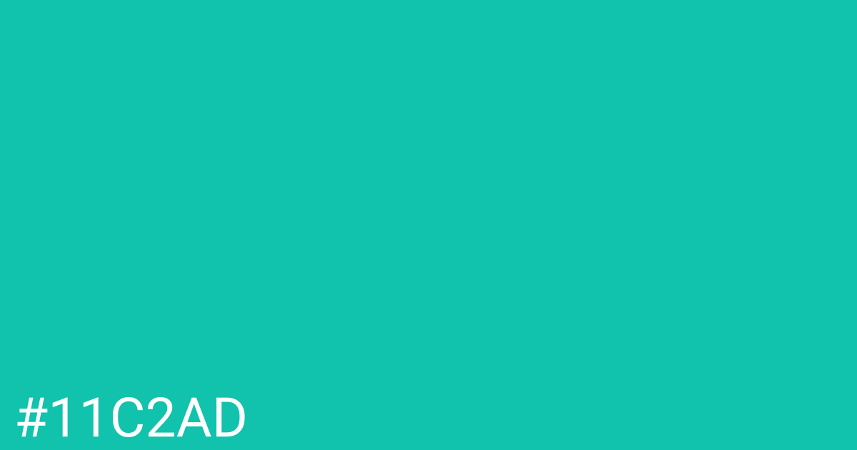 Hex color #11c2ad graphic