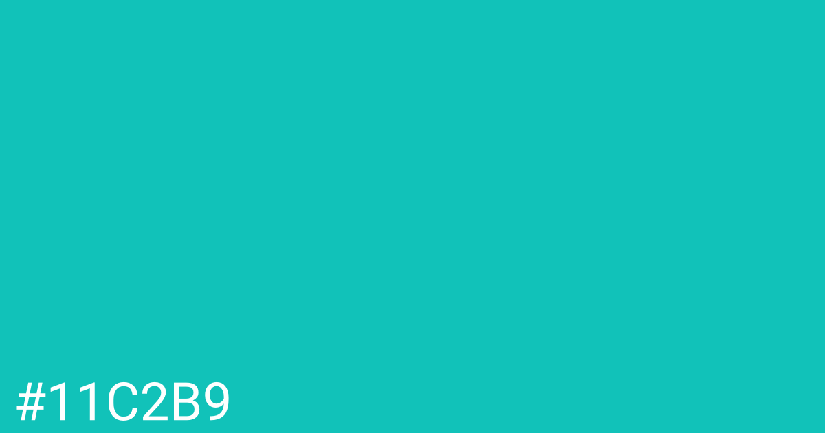 Hex color #11c2b9 graphic