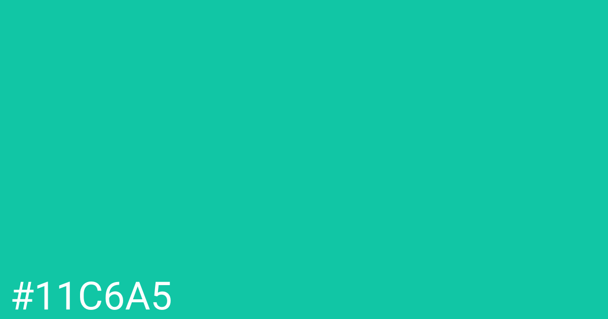 Hex color #11c6a5 graphic