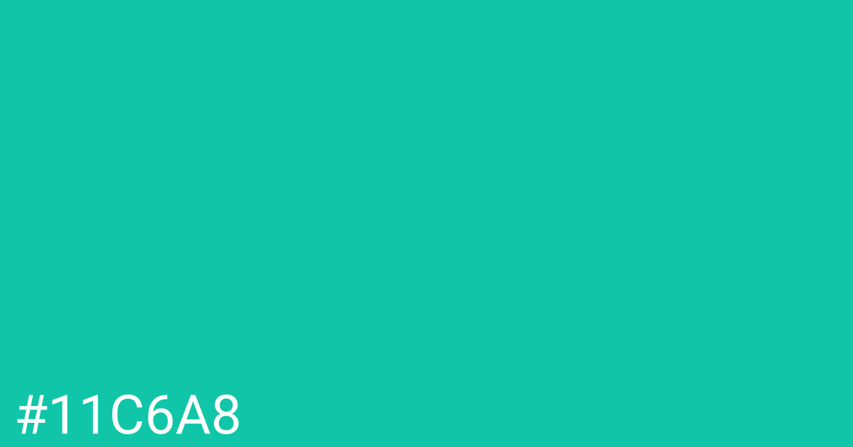 Hex color #11c6a8 graphic