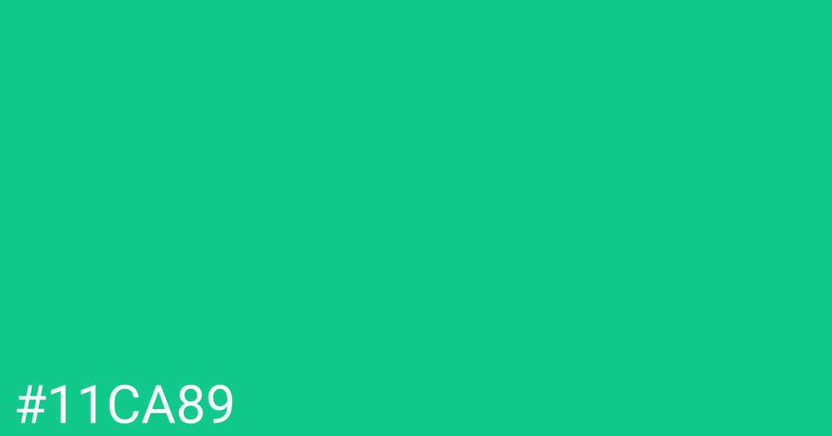 Hex color #11ca89 graphic