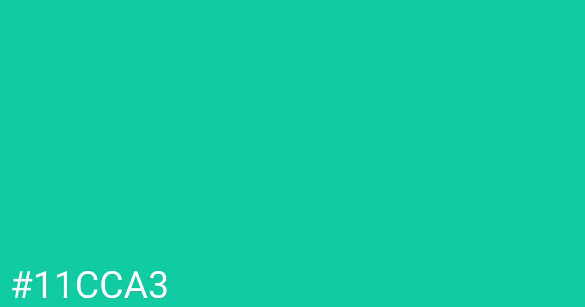 Hex color #11cca3 graphic
