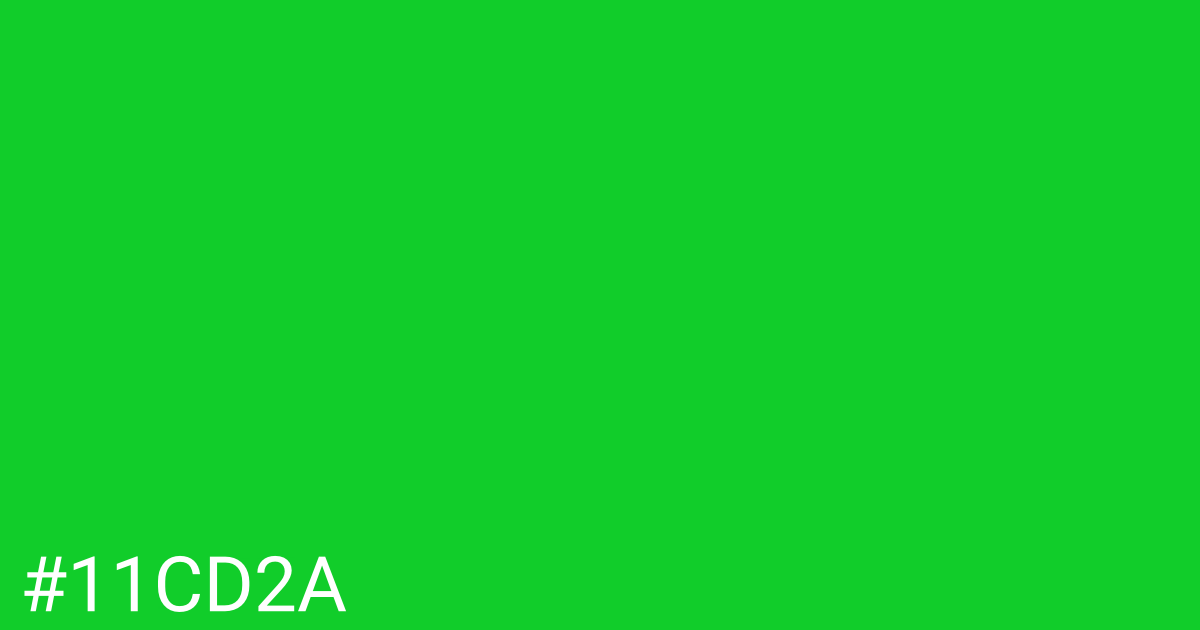 Hex color #11cd2a graphic