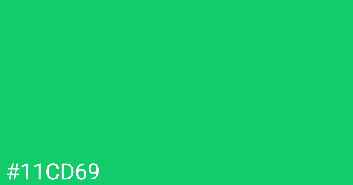 Hex color #11cd69 graphic