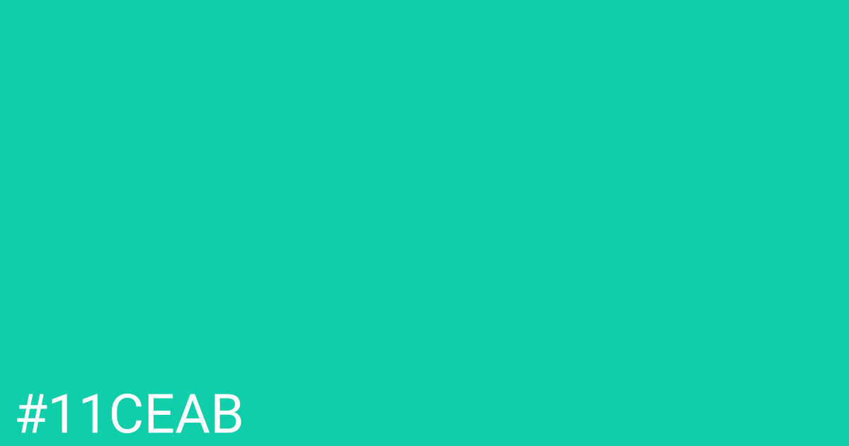 Hex color #11ceab graphic
